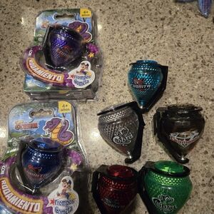 Colorful Metal Spinning Tops - Purple, Blue, Teal, Silver, Black, Red, Green